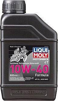 Масло для мотоциклов LIQUI-MOLY SAE 10W40 Motorbike 4T Formula 0,8 л 3036 синтетическое (3036)